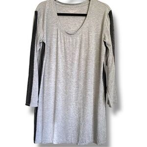 Victoria's Secret Heavenly Long Sleeve Relaxed Sleep Gown Lace Trim Nightie